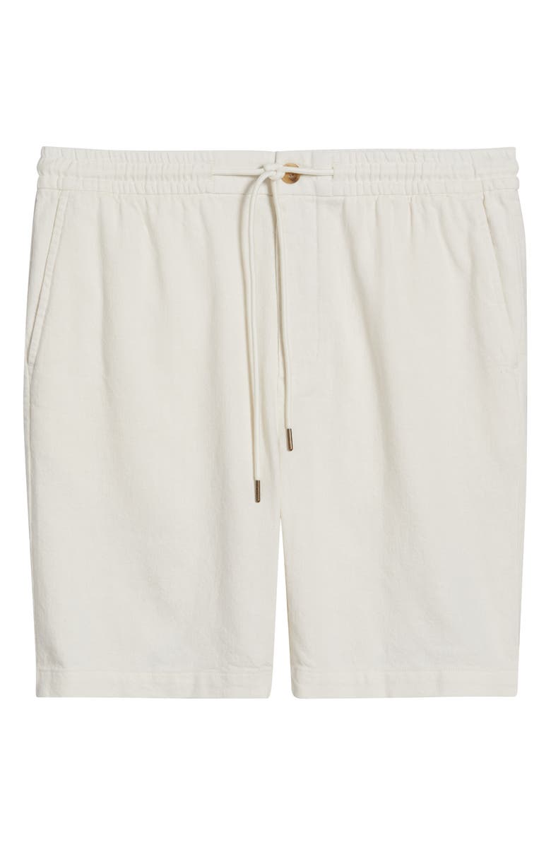 Rails Archer Flat Front Cotton & Linen Shorts, Alternate, color, Ecru