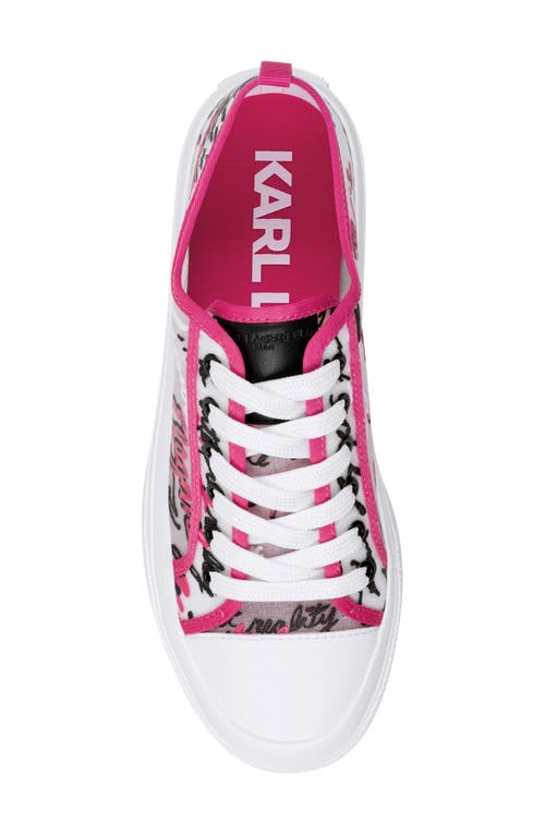 Karl Lagerfeld Paris Gilianne Mesh Platform Sneaker In Multi