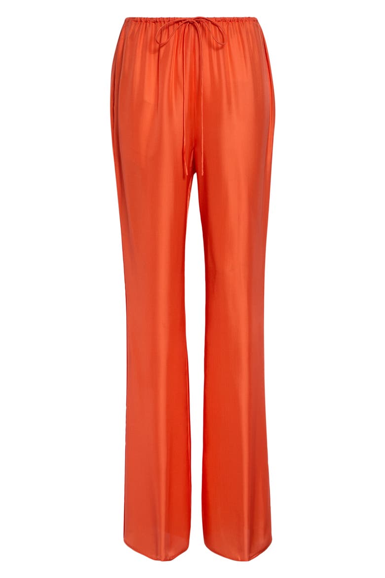 Nela Drawstring Flared Pants, Alternate, color, FLAME