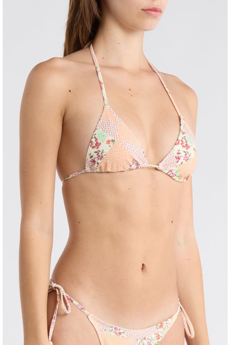 Triangle Bikini Top, Alternate, color, IVORY MULTI