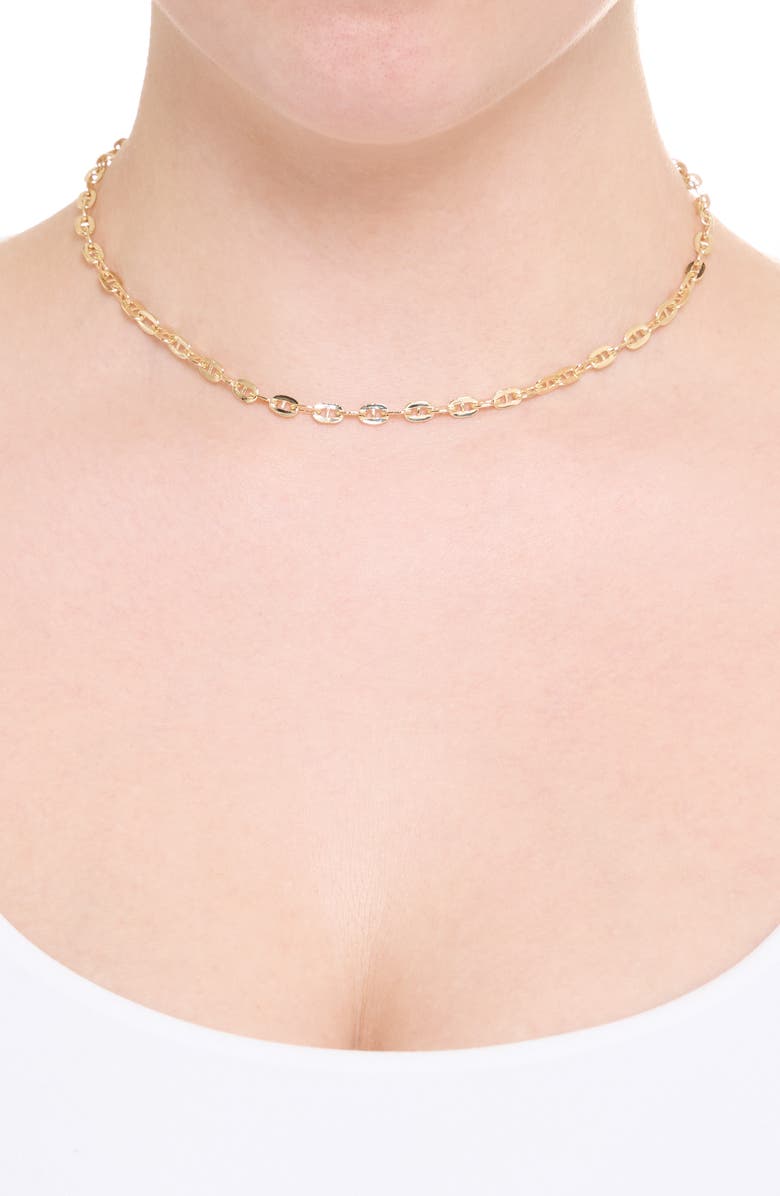 ATHRA LUXE Mariner Chain Link Necklace, Alternate, color, Gold