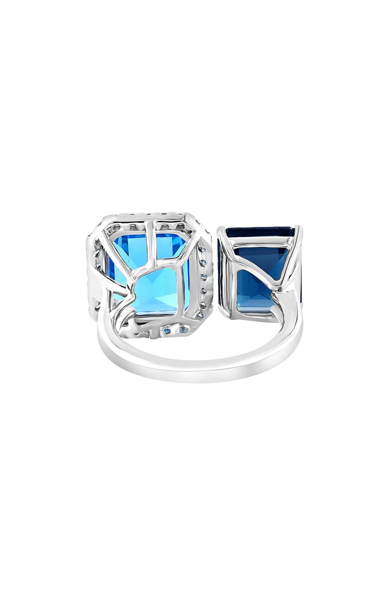 EFFY 14K White Gold Blue Topaz, London Blue Topaz & Diamond Ring - 0.37ct., Alternate, color, 