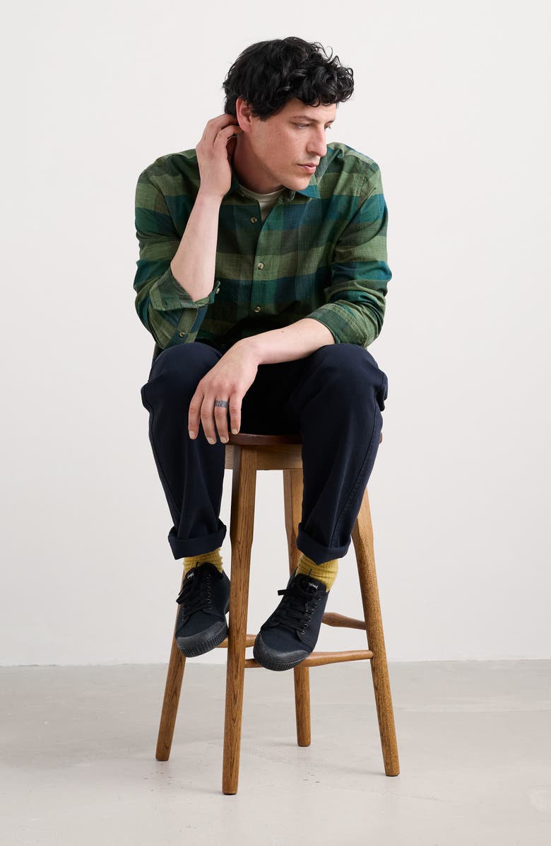 Seasalt Cornwall Penmere Plaid Organic Cotton Button-Up Shirt, Alternate, color, Trystan Multi