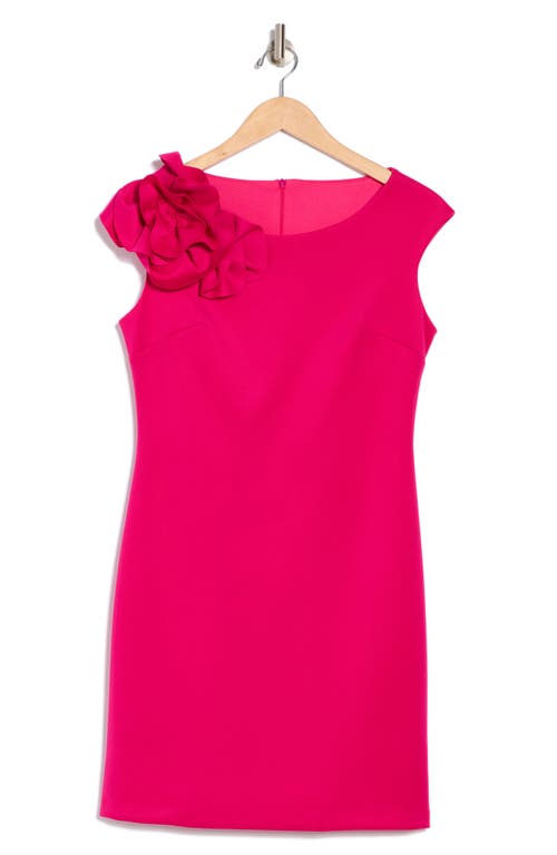 Donna Ricco Scuba Sleeveless Midi Dress In Pink