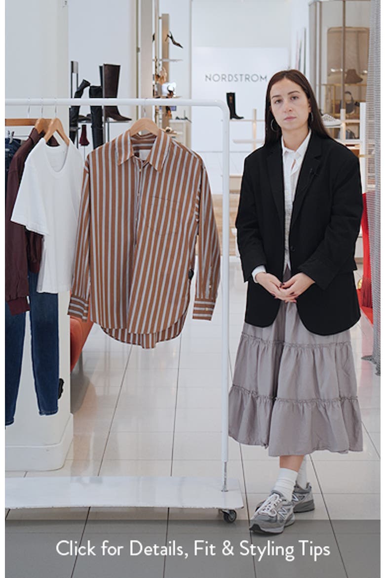 Thea Striped Boyfriend Shirt video