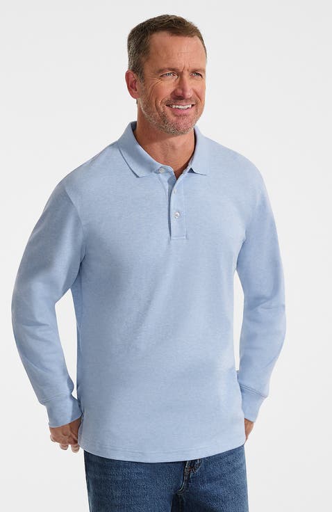 Long Sleeve Cotton Supima Polo Shirt