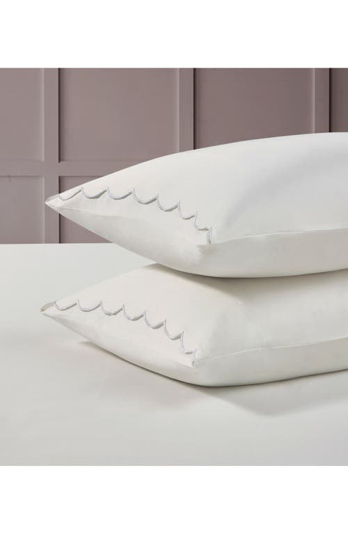 Peri Home Set Of 2 Scallop Cotton Pillowcases In White