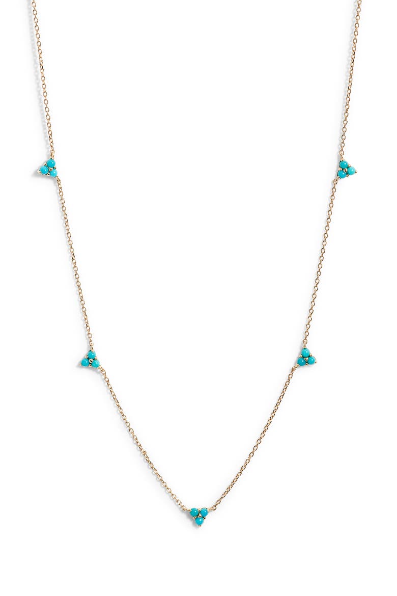 Cleo Turquoise Station Necklace, Main, color, TURQUOISE