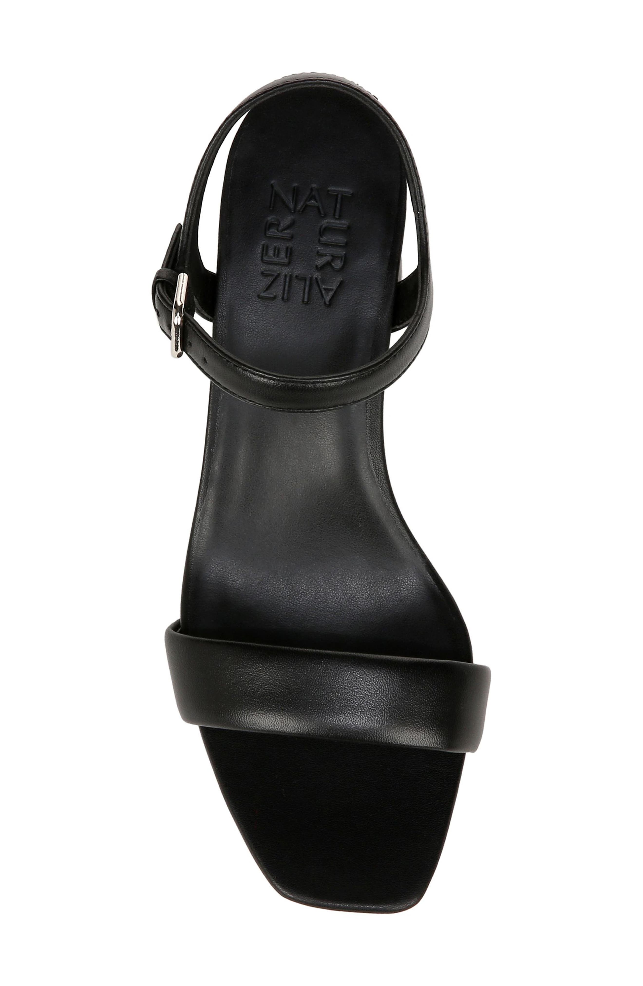 Naturalizer Izzy Ankle Strap Sandal, Alternate, color, Black Leather