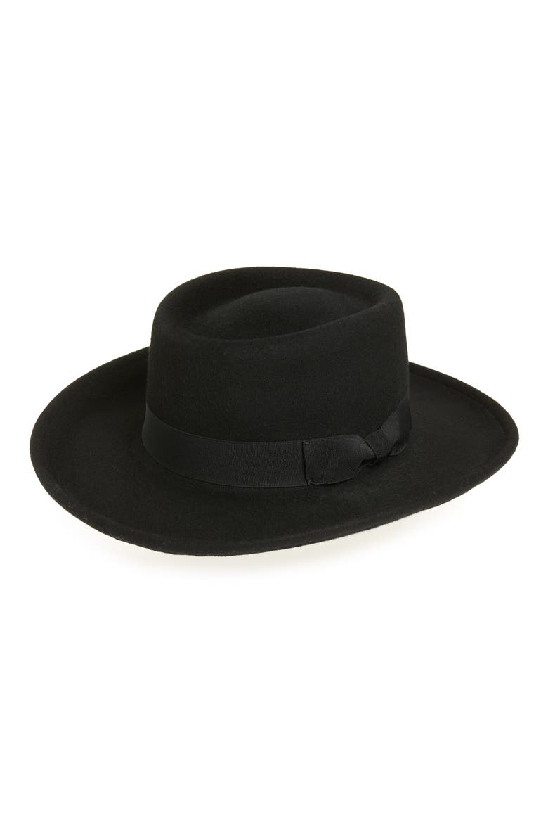 Planter Packable Wool Felt Hat, Main, color, BLACK