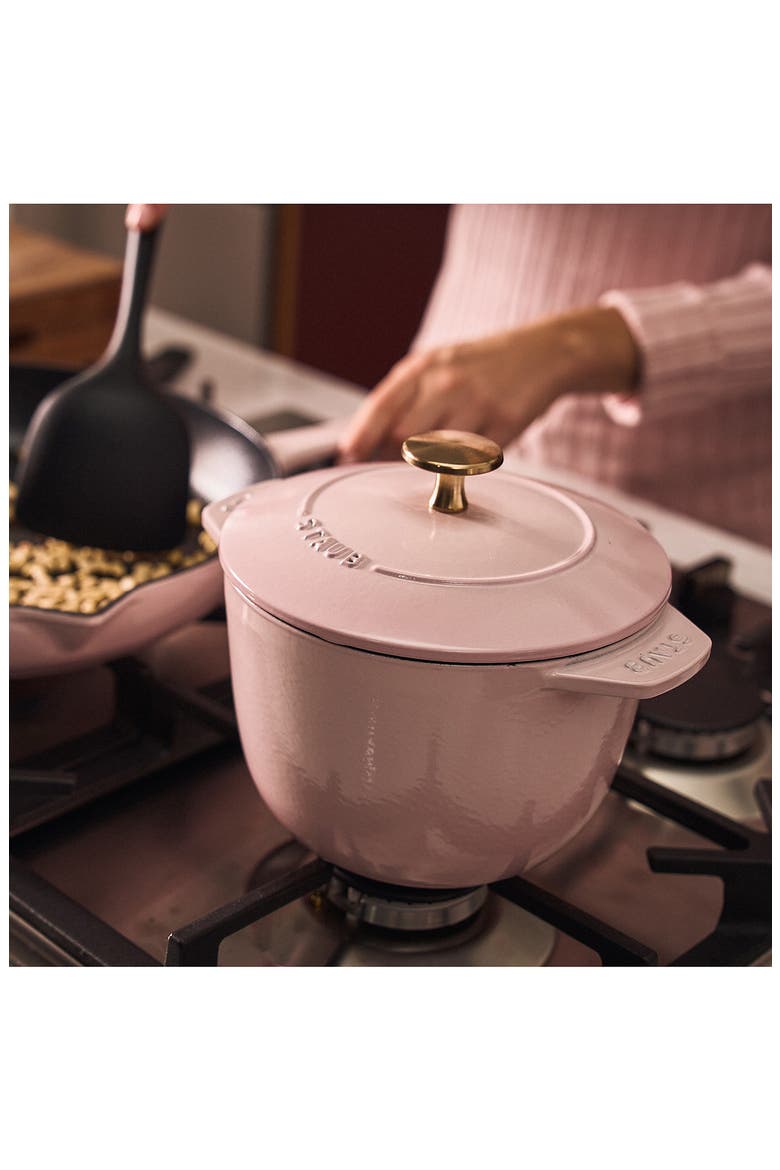 1.5-Quart Enameled Cast Iron Petite French/Dutch Oven, Alternate, color, PEONY PINK