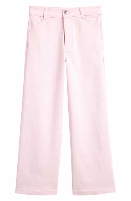 Nordstrom Kids' Stretch Twill Crop Wide Leg Pants