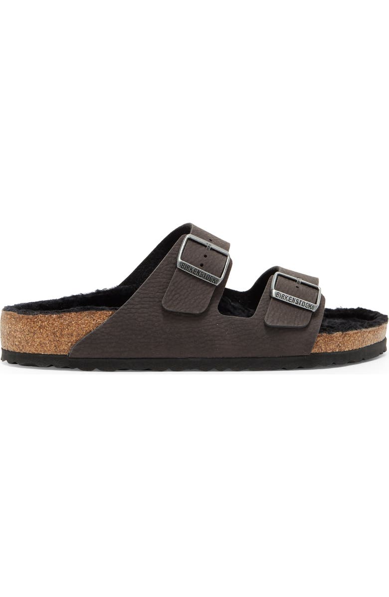 Birkenstock Arizona Dust Genuine Shearling Slide Sandal - Discontinued, Alternate, color,