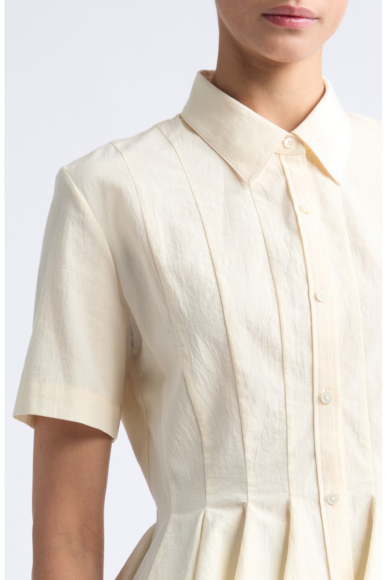 Lulu Cotton Button-Up Shirt, Alternate, color, CREAM