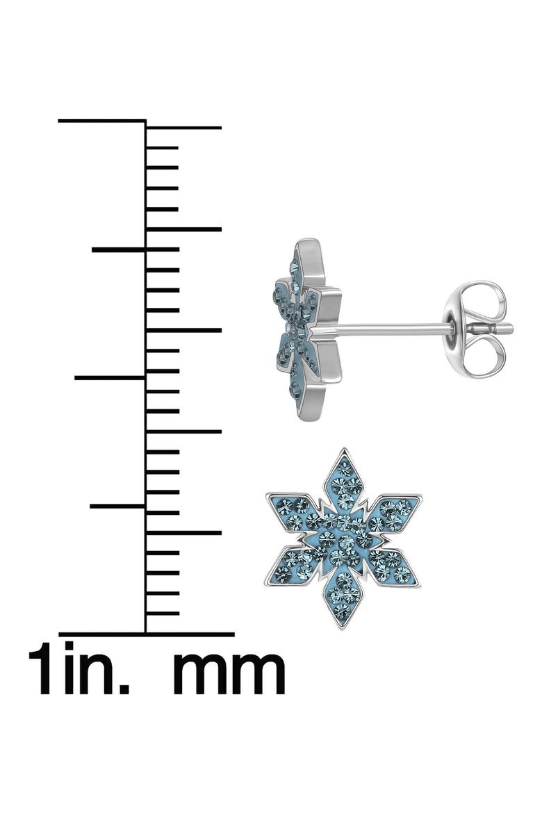 Kids' Crystal Snowflake Stud Earrings, Alternate, color, BLUE