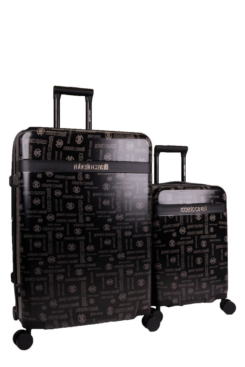 Roberto Cavalli Set of Two Monogram Hardshell Spinner Suitcases ...