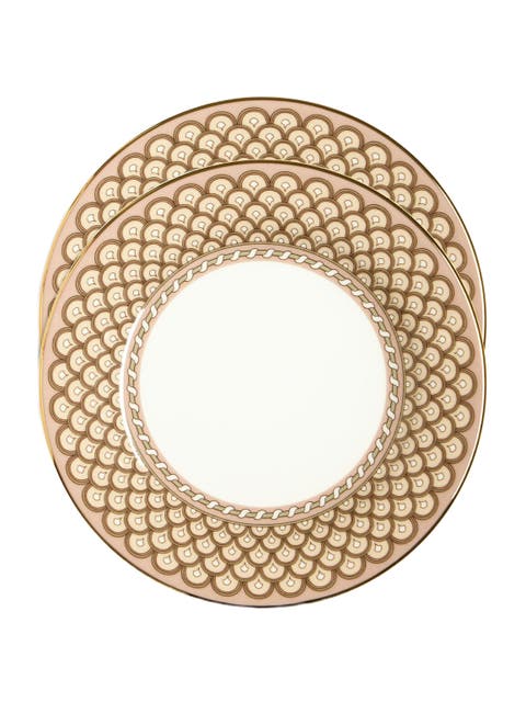 Dessert Plates Set Of 2 Napoli Dusty Pink