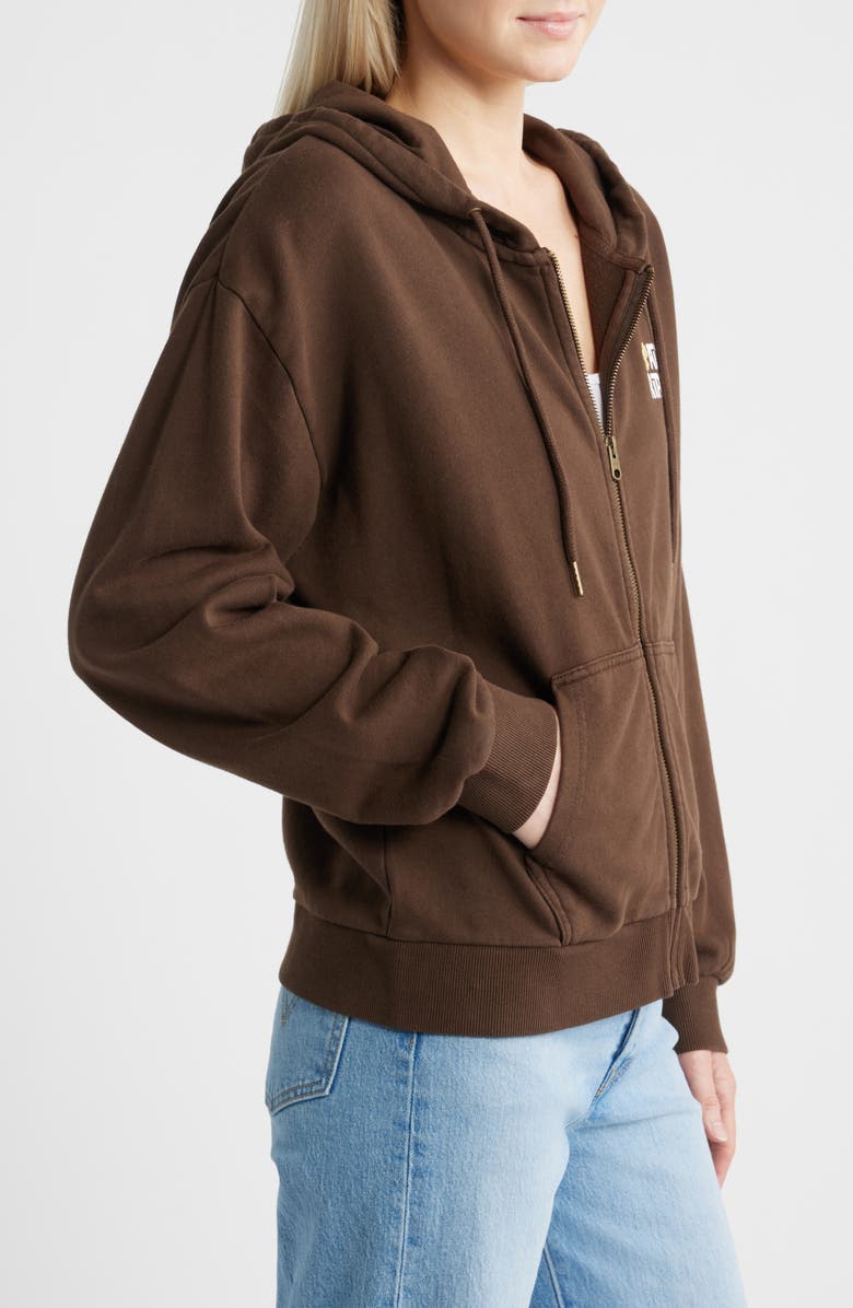 Rip Curl Aloha State Full Zip Relaxed Cotton Hoodie, Alternate, color, Brown