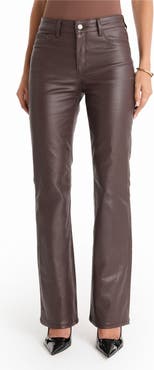 The Noli Shop Aria Coated Flare Jean Petite