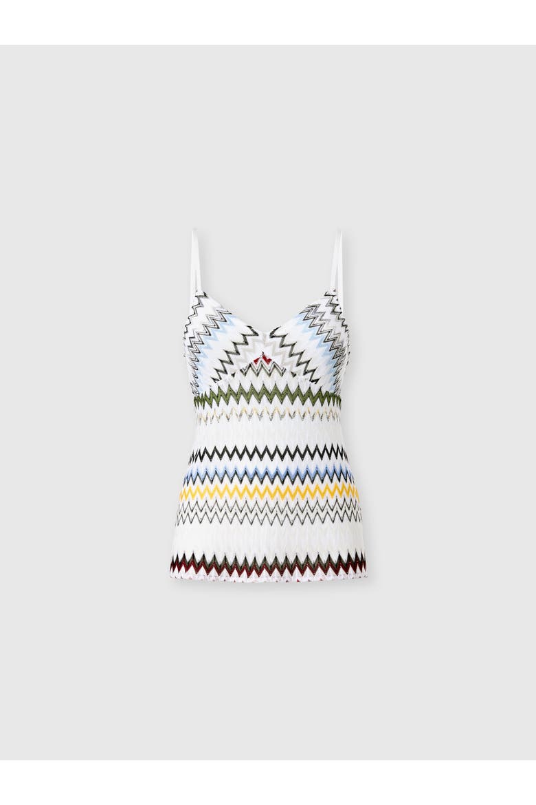Top In Cotton And Viscose Zig Zag, Main, color, Multicoloured
