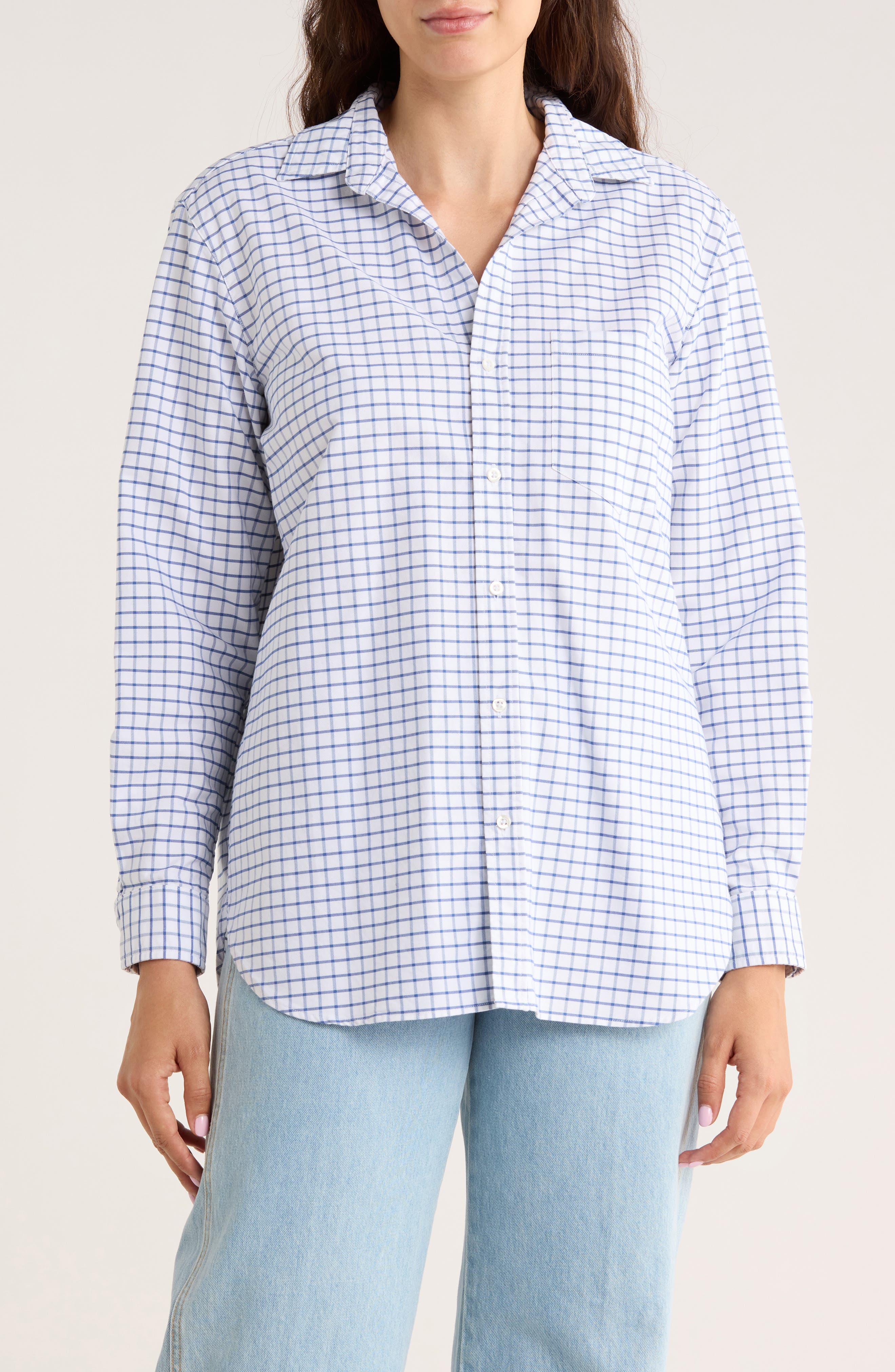 Frank & Eileen Joedy Boyfriend Cotton Button-Up Shirt