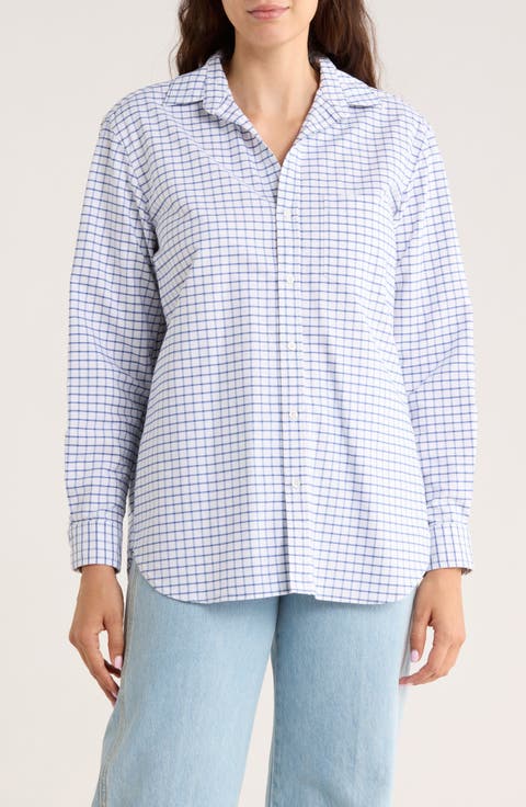 Joedy Boyfriend Cotton Button-Up Shirt