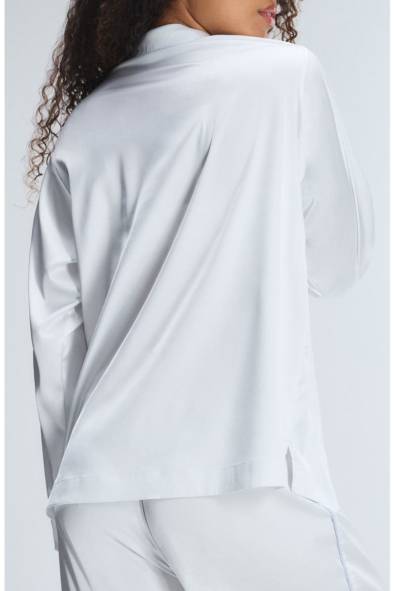 Ever After Satin Sleep Top, Alternate, color, HAZY WHITE
