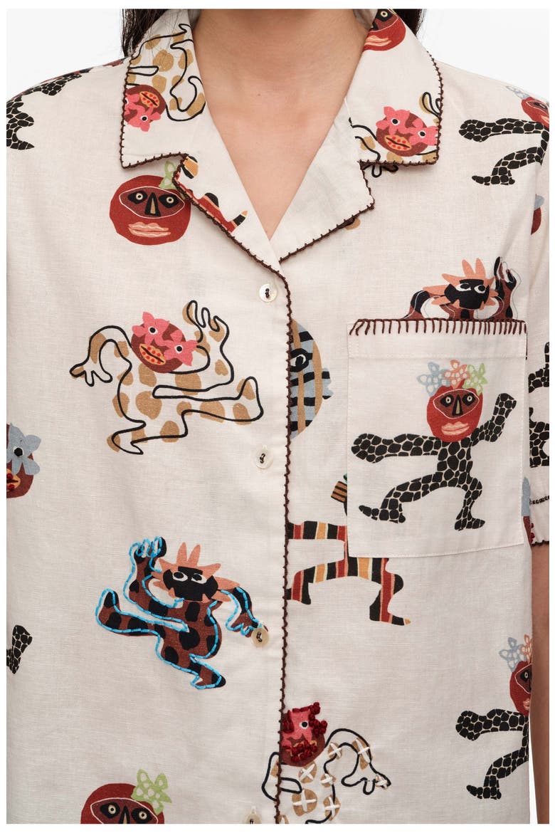 Samba Straight Shirt With Decorative Stitching, Alternate, color, SAMBA