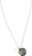 LIKHA Mother-of-Pearl Round & Pearl Pendant Necklace