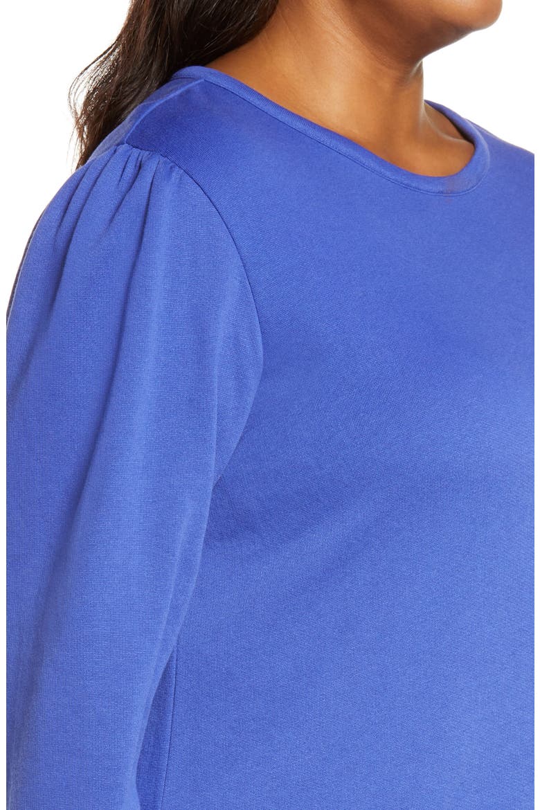 Puff Sleeve Sweatshirt, Alternate, color, BLUE NEON