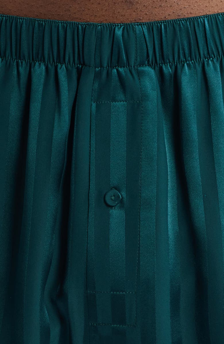 Lunya Stripe Jacquard Washable Silk Boxer Shorts, Alternate, color, Dusky Cypress Jacquard