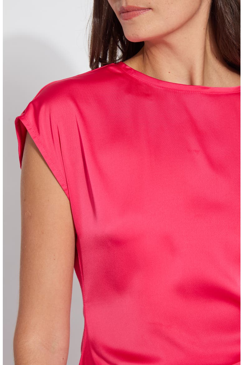 Rosalia Tie Mix Media Top, Alternate, color, PINK MARTINI