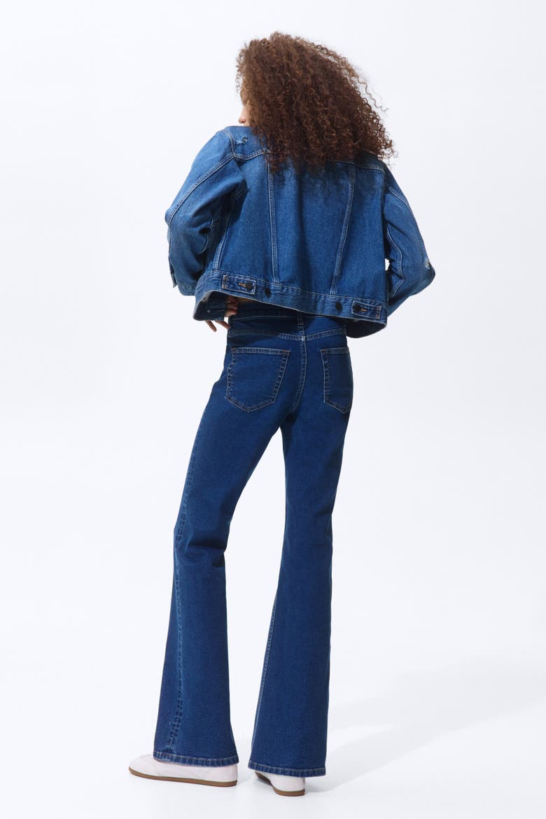 Flared High Jeans, Alternate, color, Dark denim blue