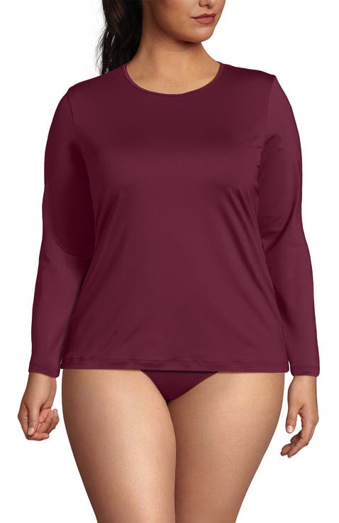 Plus Size Long Sleeve Relaxed UPF 50 Rash Guard