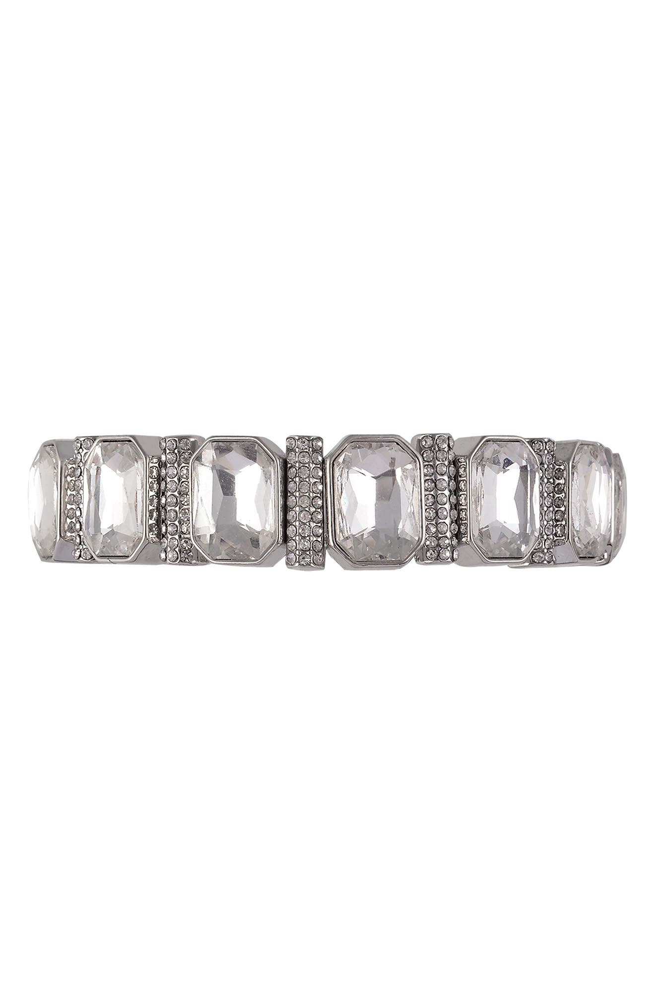 Laundry by Shelli Segal Square Crystal Stretch Bracelet