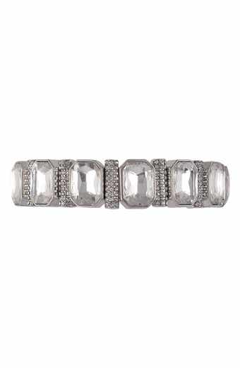 Laundry by Shelli Segal Square Crystal Stretch Bracelet
