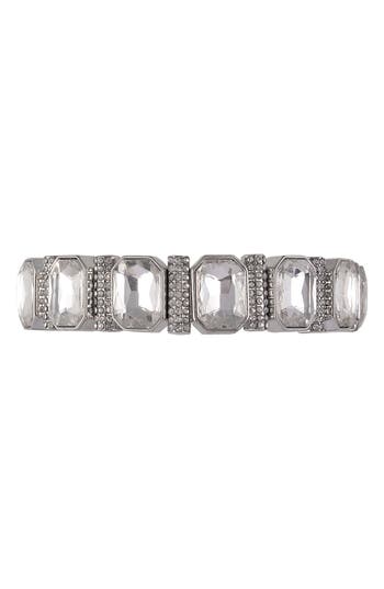 Laundry By Shelli Segal Square Crystal Stretch Bracelet In Metallic