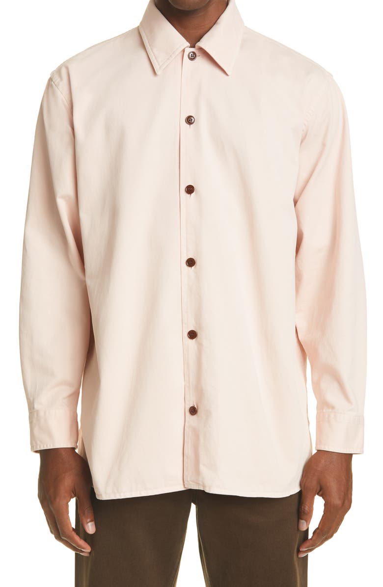 Acne Studios Houston Oversize Button-Up Shirt, Main, color, 