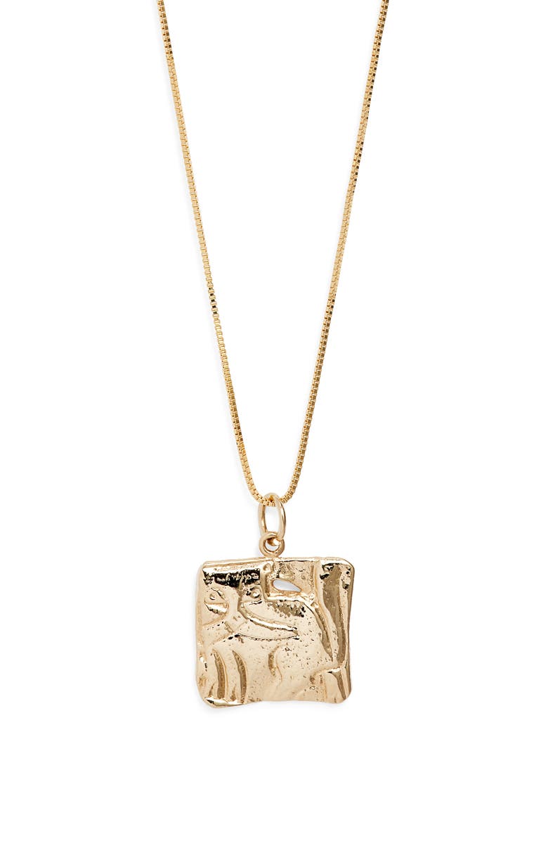 Child of Wild Bastet Pendant Necklace, Main, color, Gold