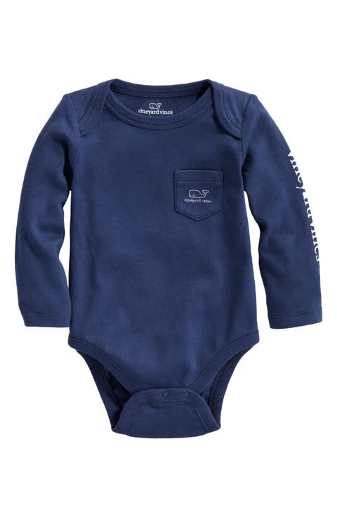 Whale Long Sleeve Cotton Graphic Bodysuit (Baby)