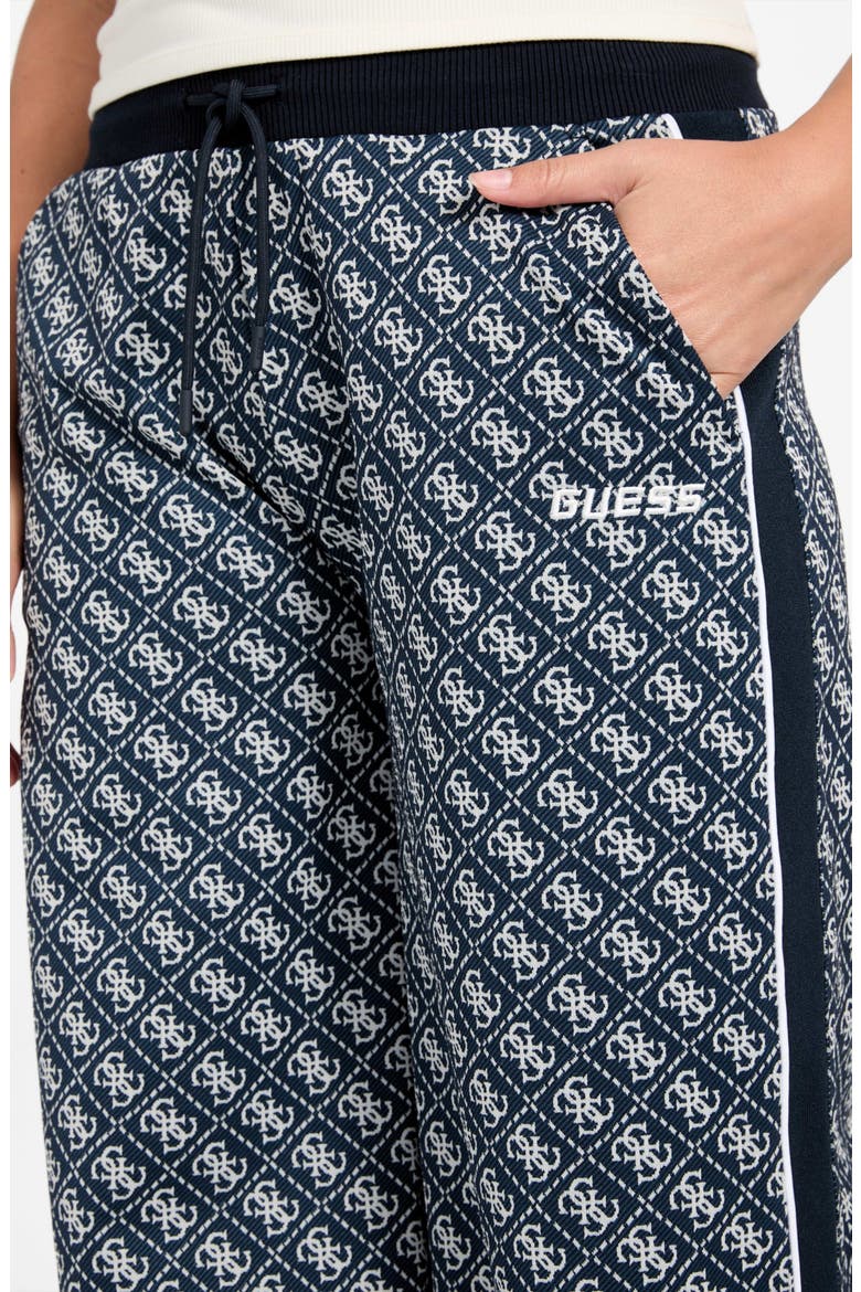 4G Logo Straight Leg Drawstring Pants, Alternate, color, MEDIUM BLUE