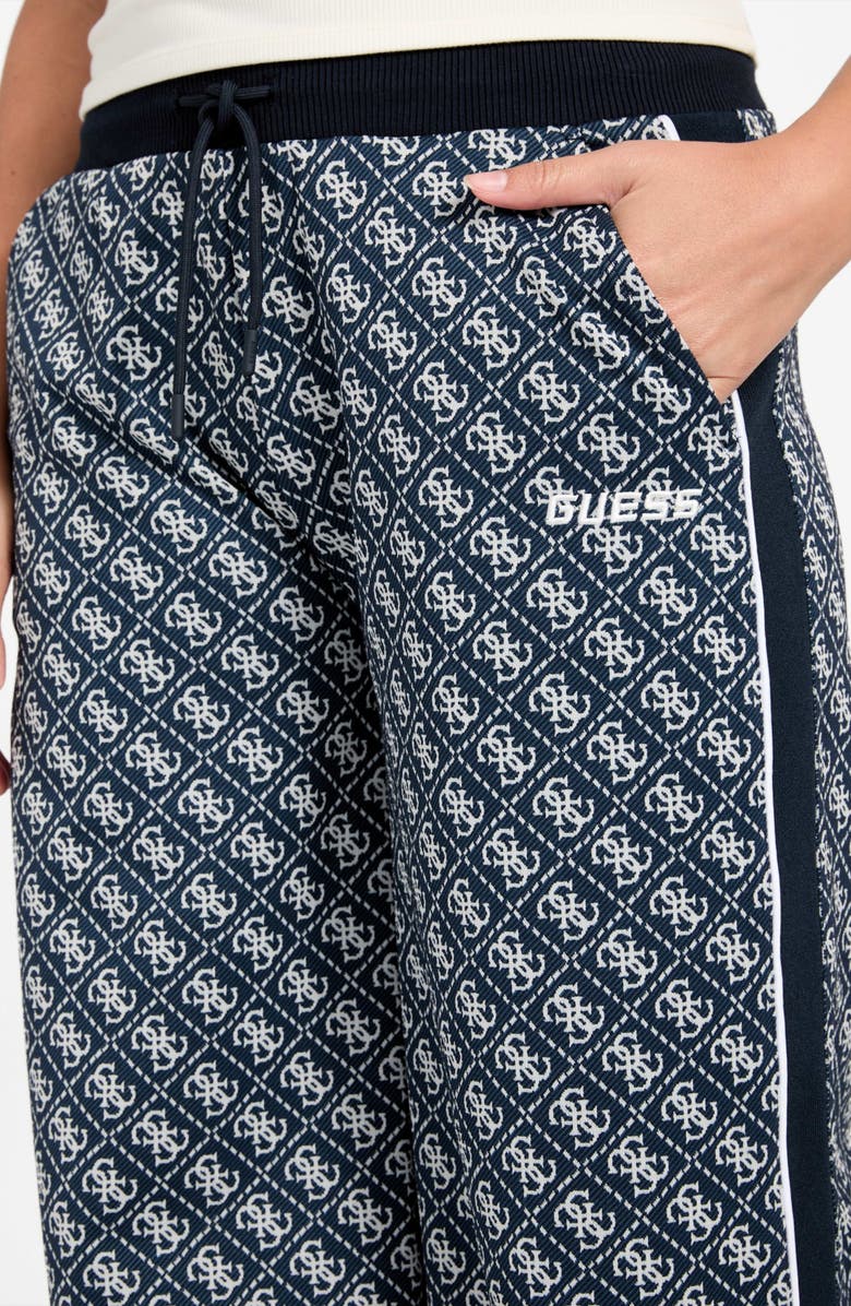 GUESS 4G Logo Straight Leg Drawstring Pants, Alternate, color, Medium Blue