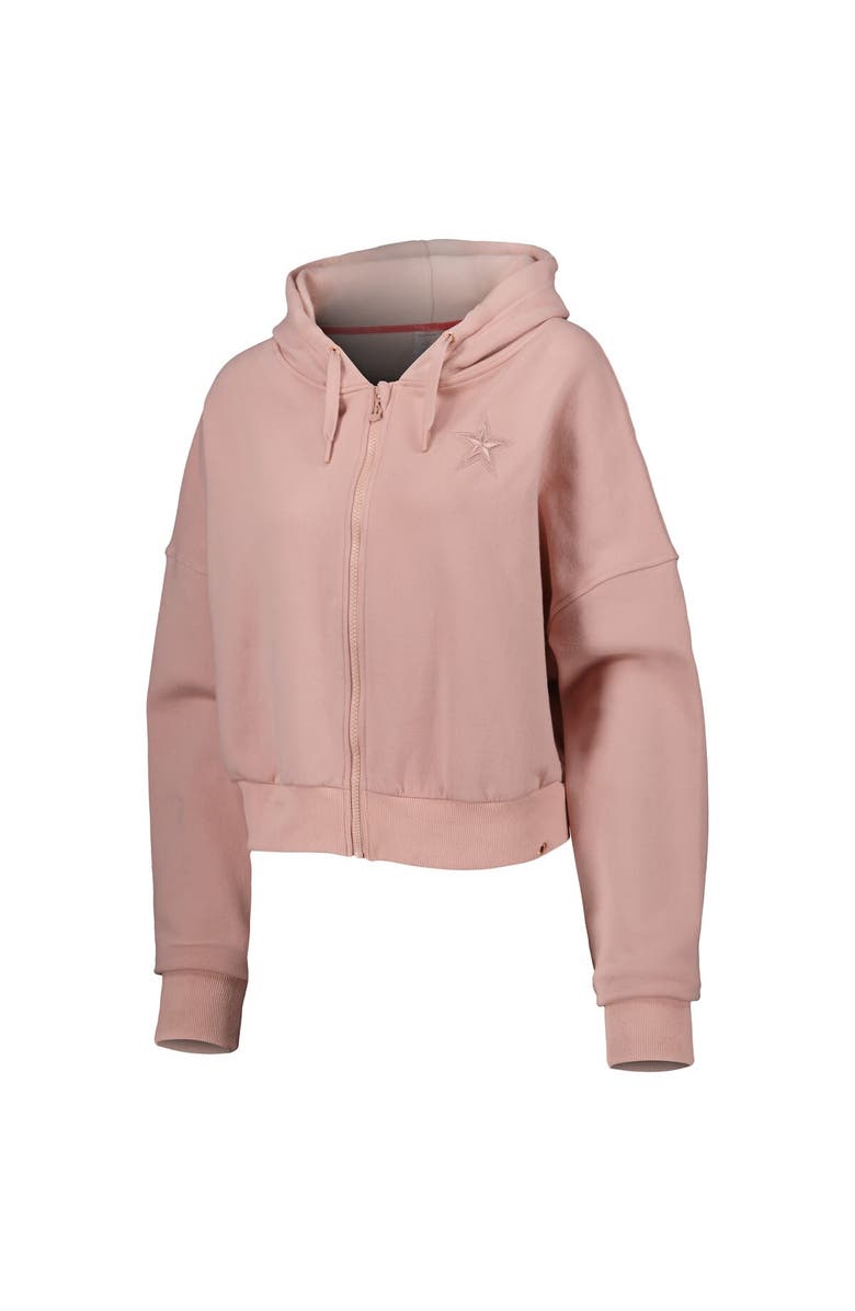 KADYLUXE Women's Pink Dallas Cowboys Reign Cropped Full-Zip Hoodie, Alternate, color,