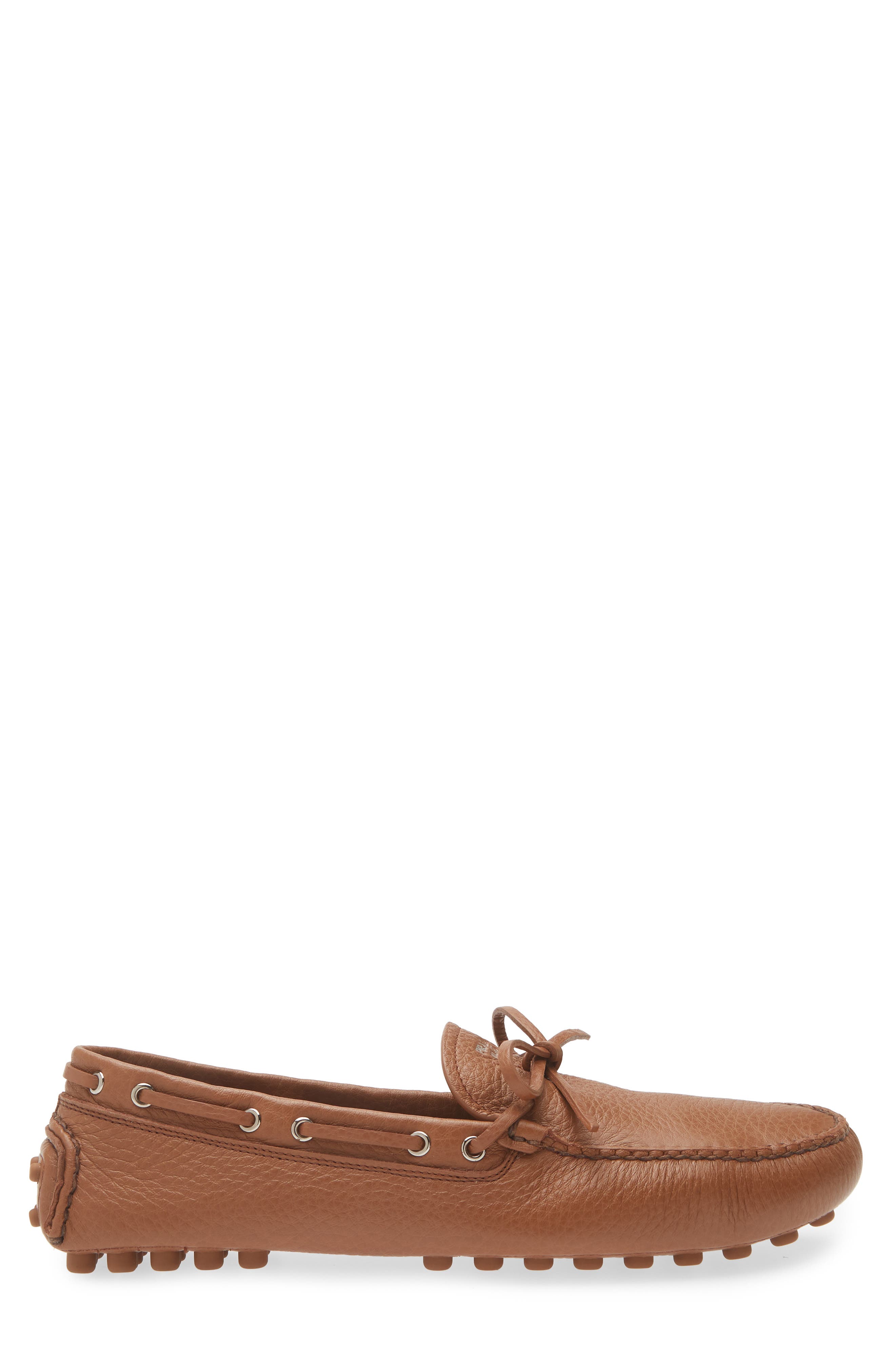 Prada Grid Driving Loafer, Alternate, color, Cognac