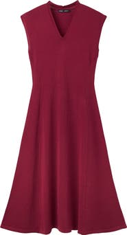 MANGO V-Neck Knit Midi Dress