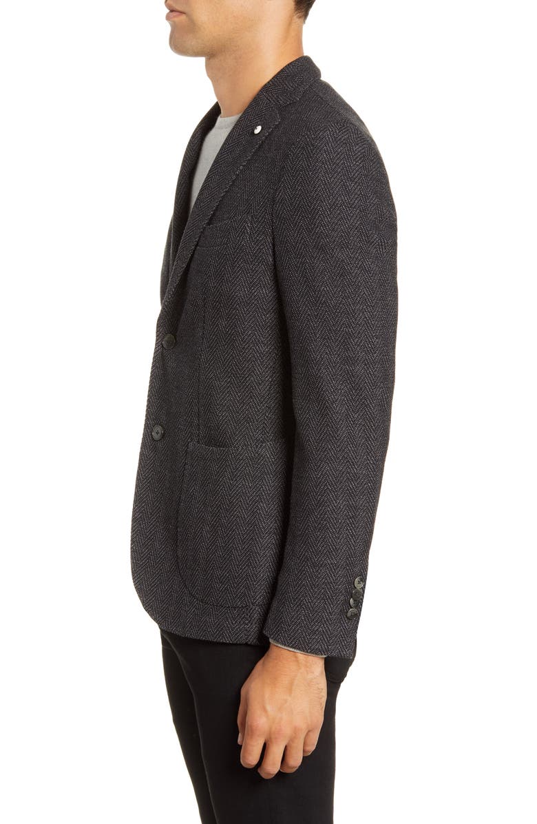 L.B.M. 1911 Trim Fit Herringbone Wool & Cotton Sport Coat, Alternate, color, 