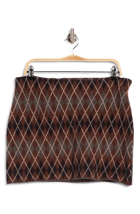 Argyle Sweater Miniskirt