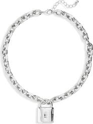 NORDSTROM RACK Chunky Chain Lock Pendant Necklace