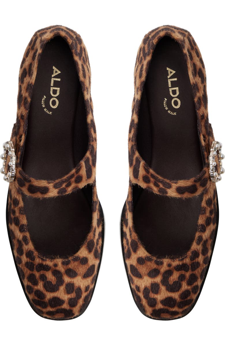 ALDO Arabella Mary Jane Flat, Alternate, color, Black/Gold Multi Calf Hair