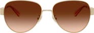 COACH 57mm Gradient Pilot Sunglasses